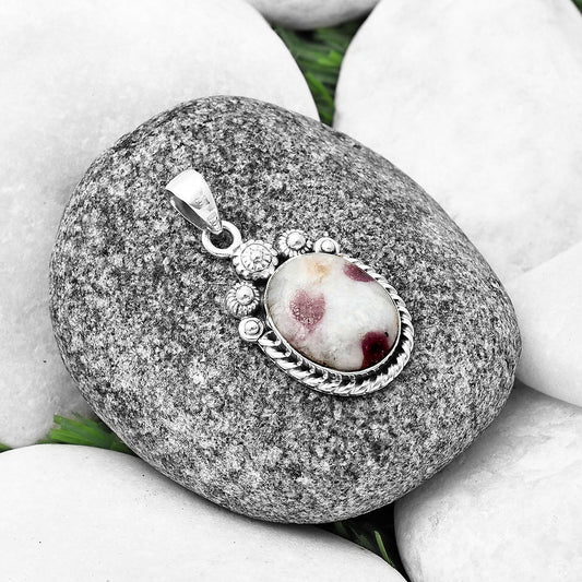 Natural Pink Tourmaline in Quartz Pendant P-1616 SDP140623