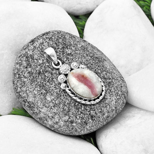 Natural Pink Tourmaline in Quartz Pendant P-1616 SDP140630