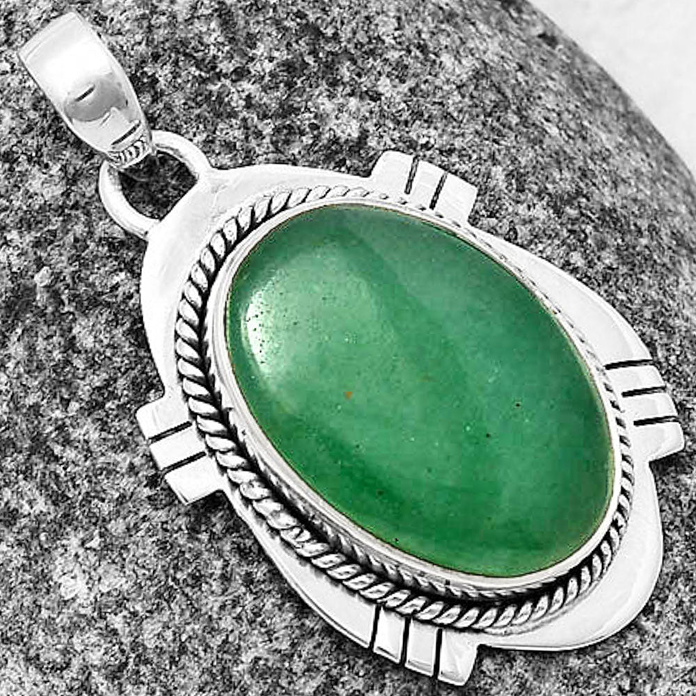Natural Green Aventurine Pendant P-1463 SDP140653