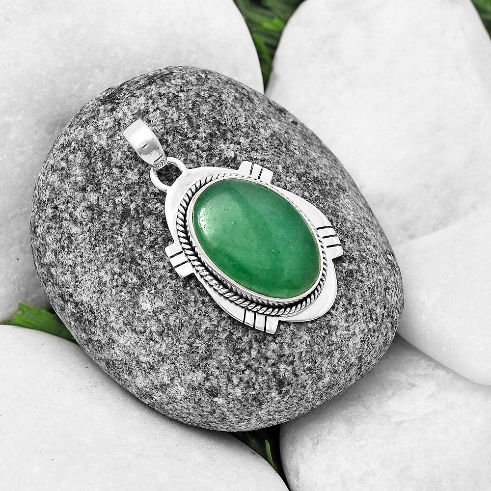 Natural Green Aventurine Pendant P-1463 SDP140653