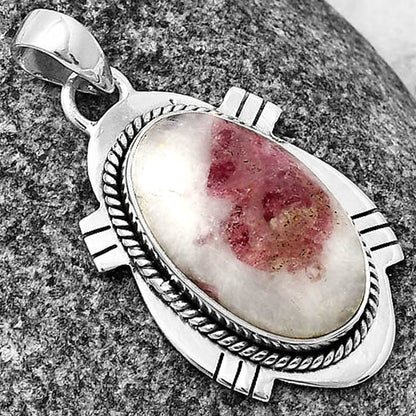 Natural Pink Tourmaline in Quartz Pendant P-1463 SDP140667