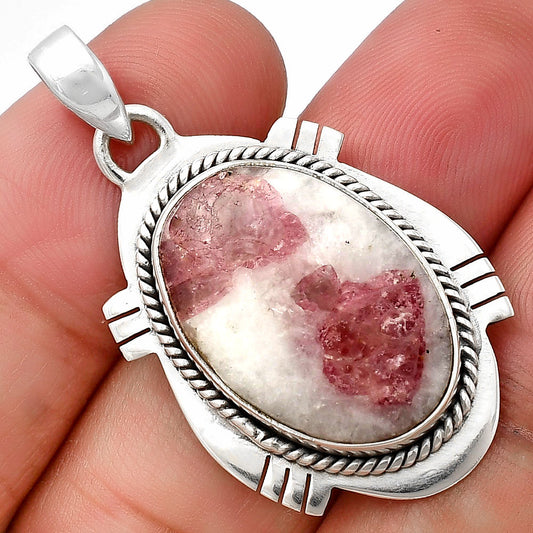 Natural Pink Tourmaline in Quartz Pendant P-1463 SDP140669