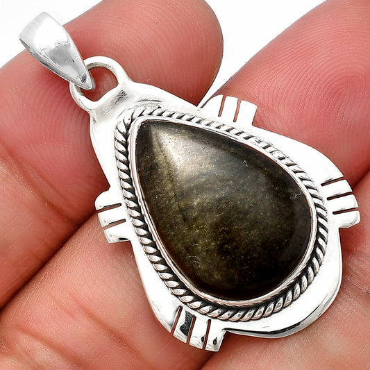 Natural Silver Obsidian Pendant P-1463 SDP140674