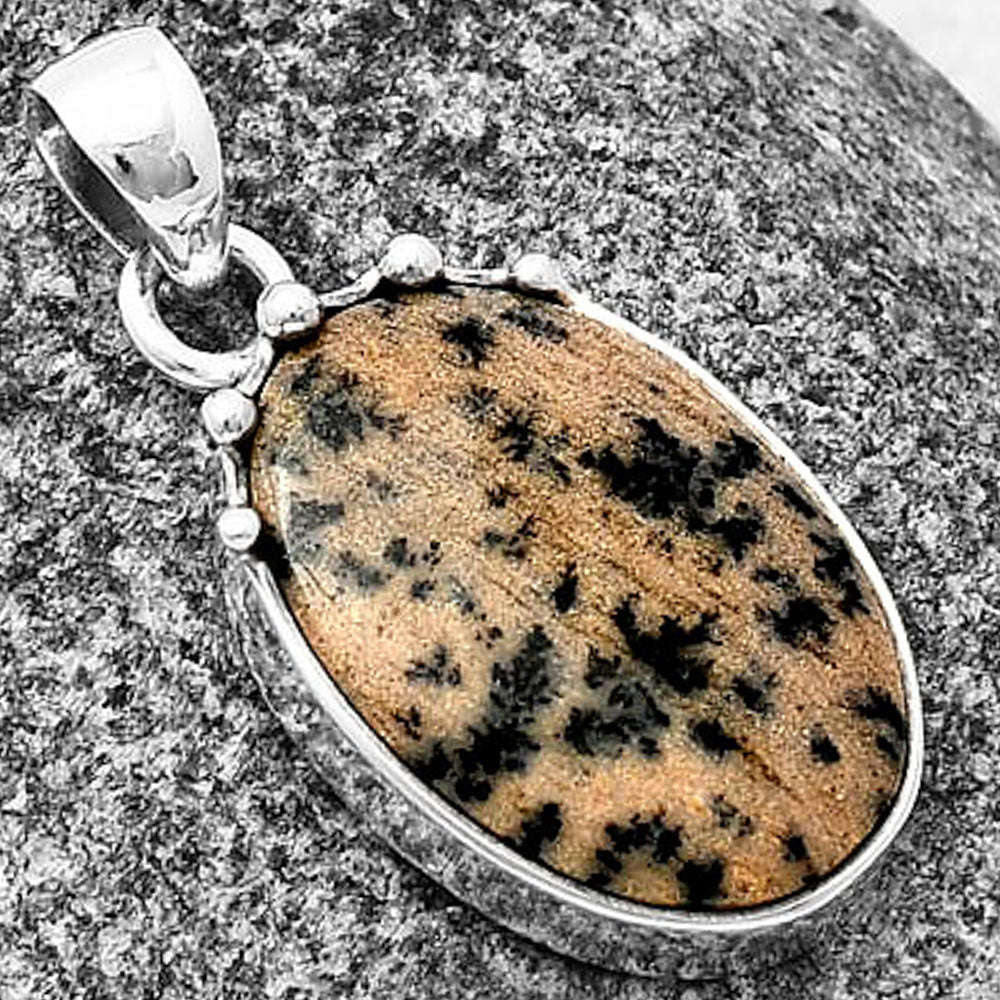 Natural Russian Honey Dendrite Opal Pendant P-1349 SDP140687