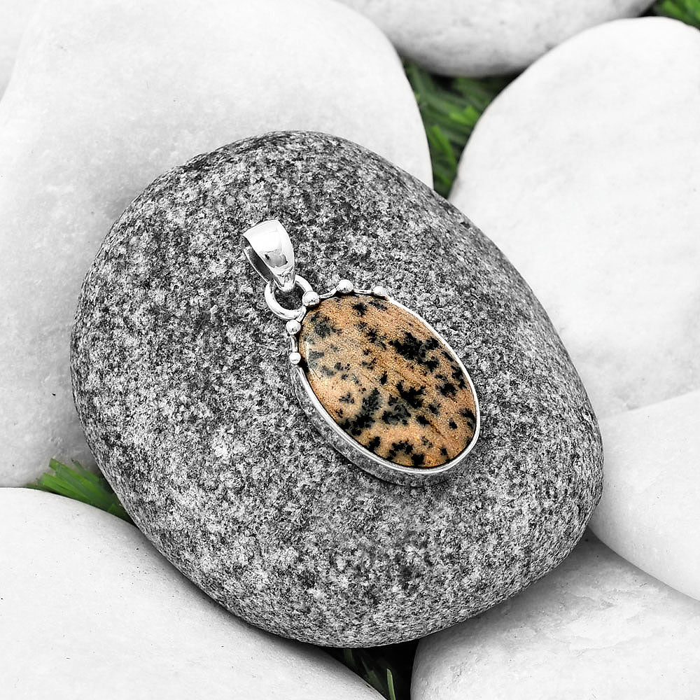 Natural Russian Honey Dendrite Opal Pendant P-1349 SDP140687