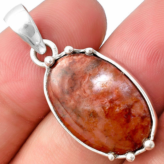 Natural Red Moss Agate Pendant P-1349 SDP140715