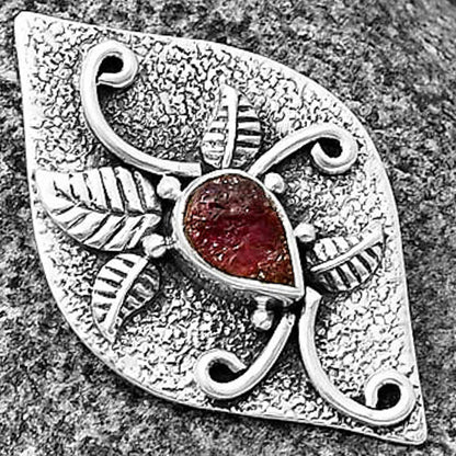 Natural Pink Tourmaline Rough Pendant P-1518 SDP140722