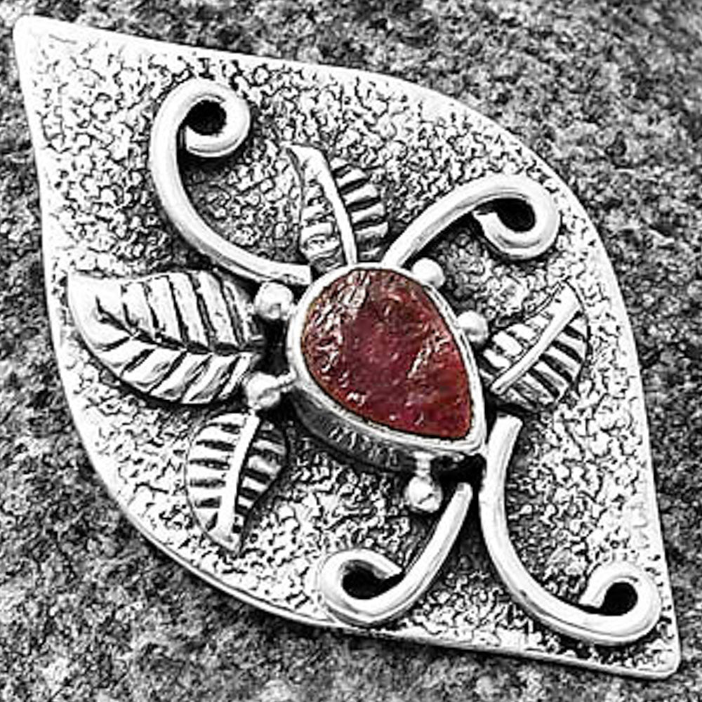 Natural Pink Tourmaline Rough Pendant P-1518 SDP140723