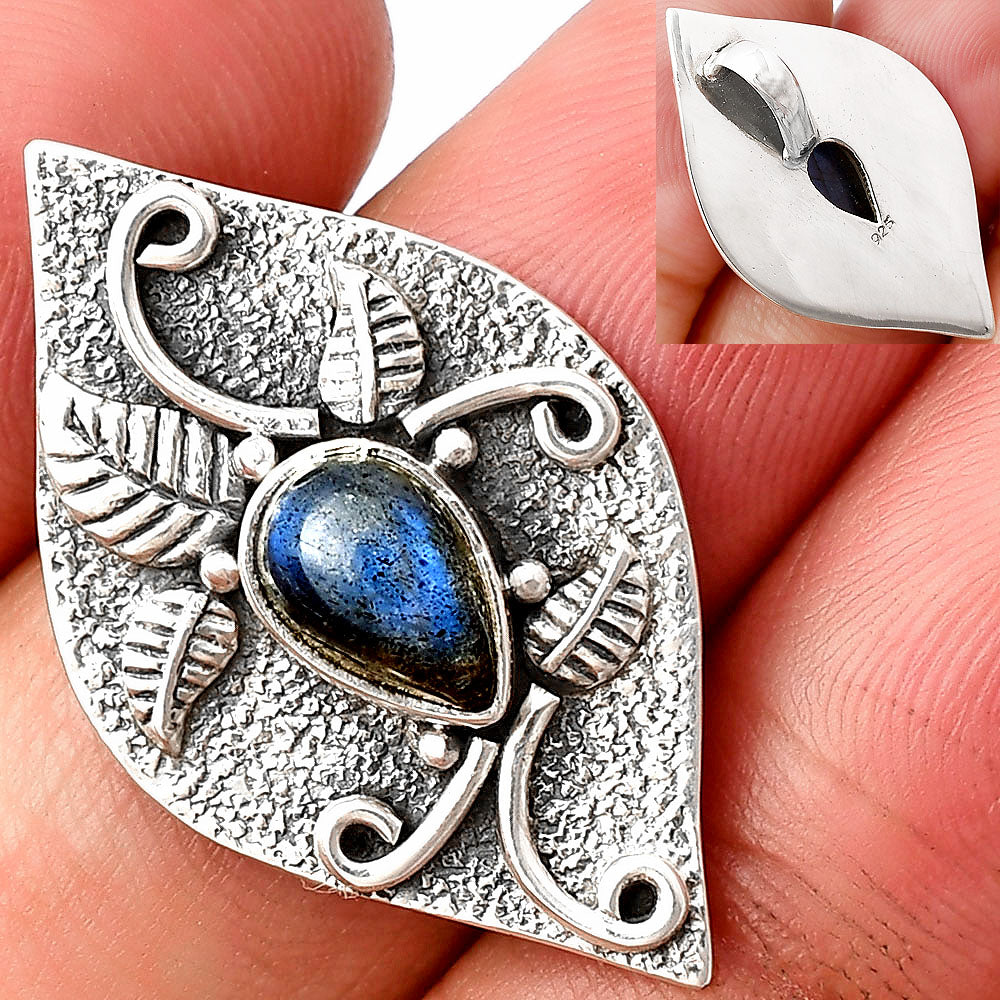 Natural Blue Labradorite - Madagascar Pendant P-1518 SDP140752