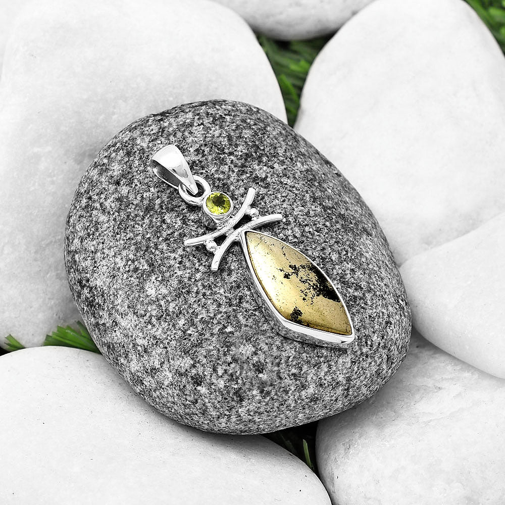Apache Gold Healer's Gold & Peridot Pendant P-1243 SDP140770