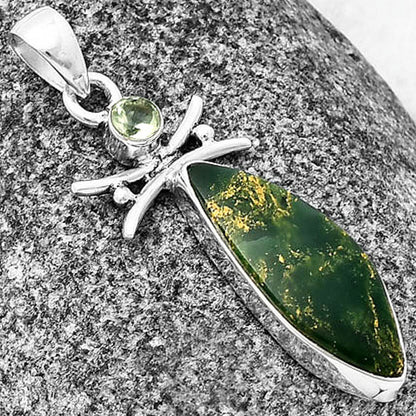 Natural Green Fuchsite & Prasiolite Pendant P-1243 SDP140787