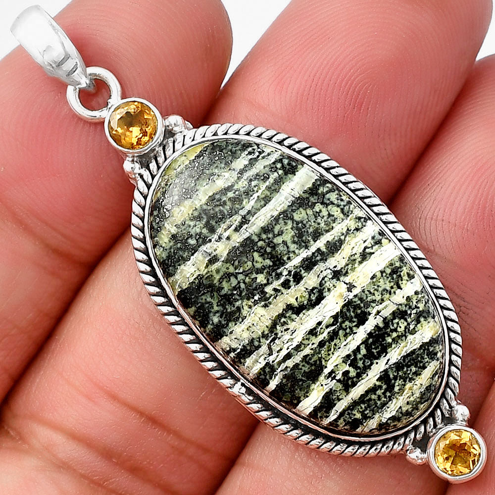 Natural Chrysotile & Citrine Pendant P-1023 SDP140898