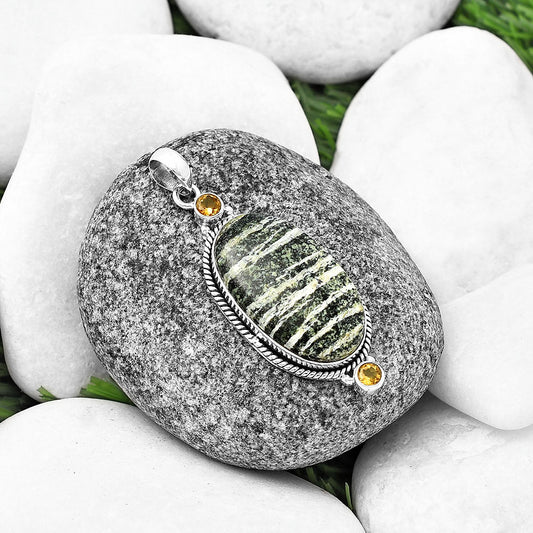 Natural Chrysotile & Citrine Pendant P-1023 SDP140898