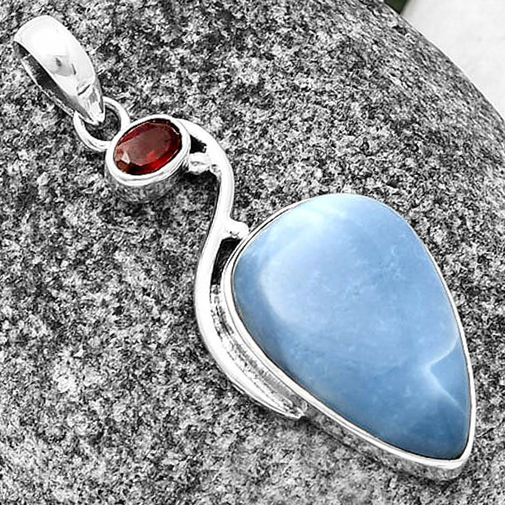 Natural Owyhee Opal & Garnet Pendant P-1026 SDP140908