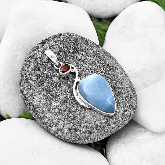 Natural Owyhee Opal & Garnet Pendant P-1026 SDP140908
