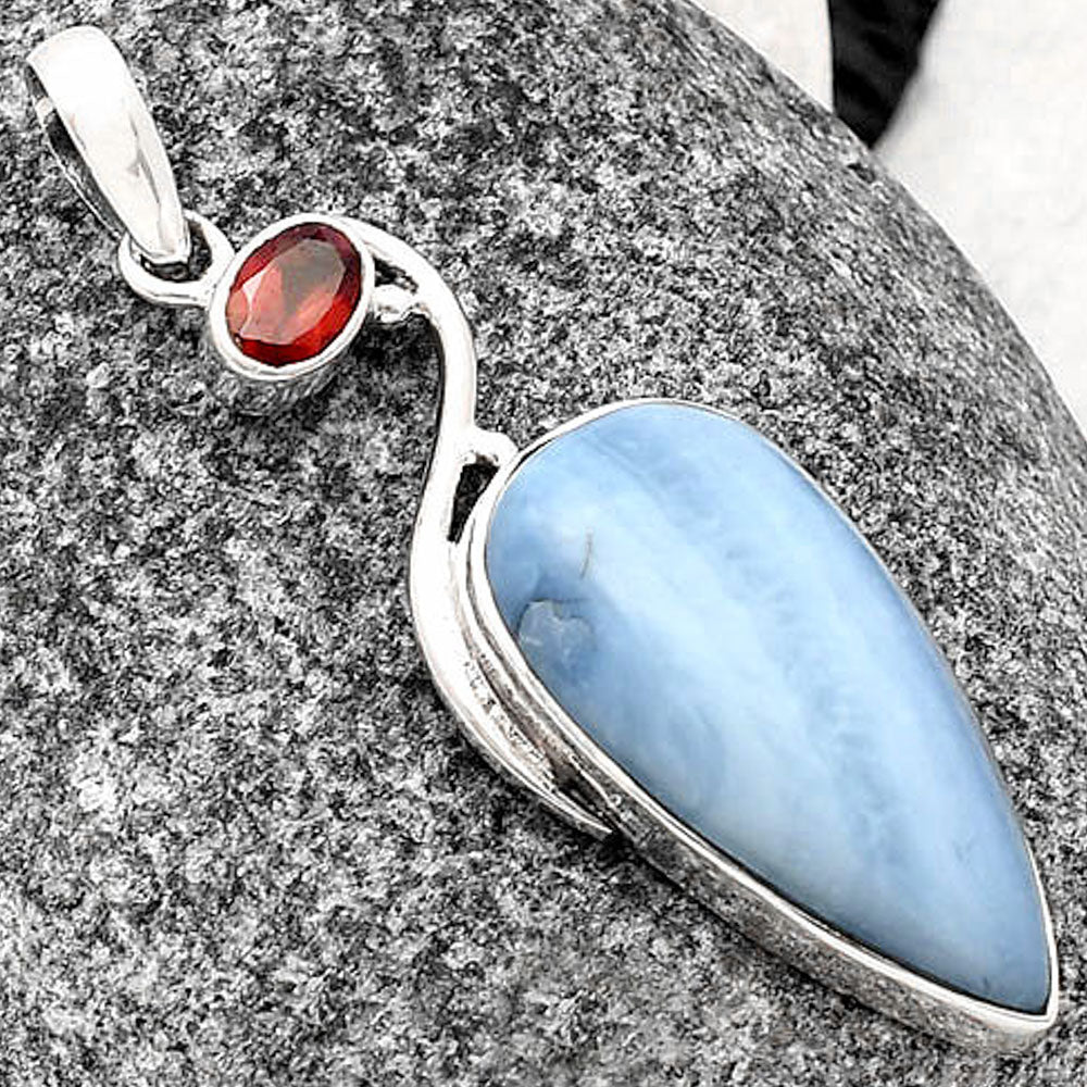 Natural Owyhee Opal & Garnet Pendant P-1026 SDP140934