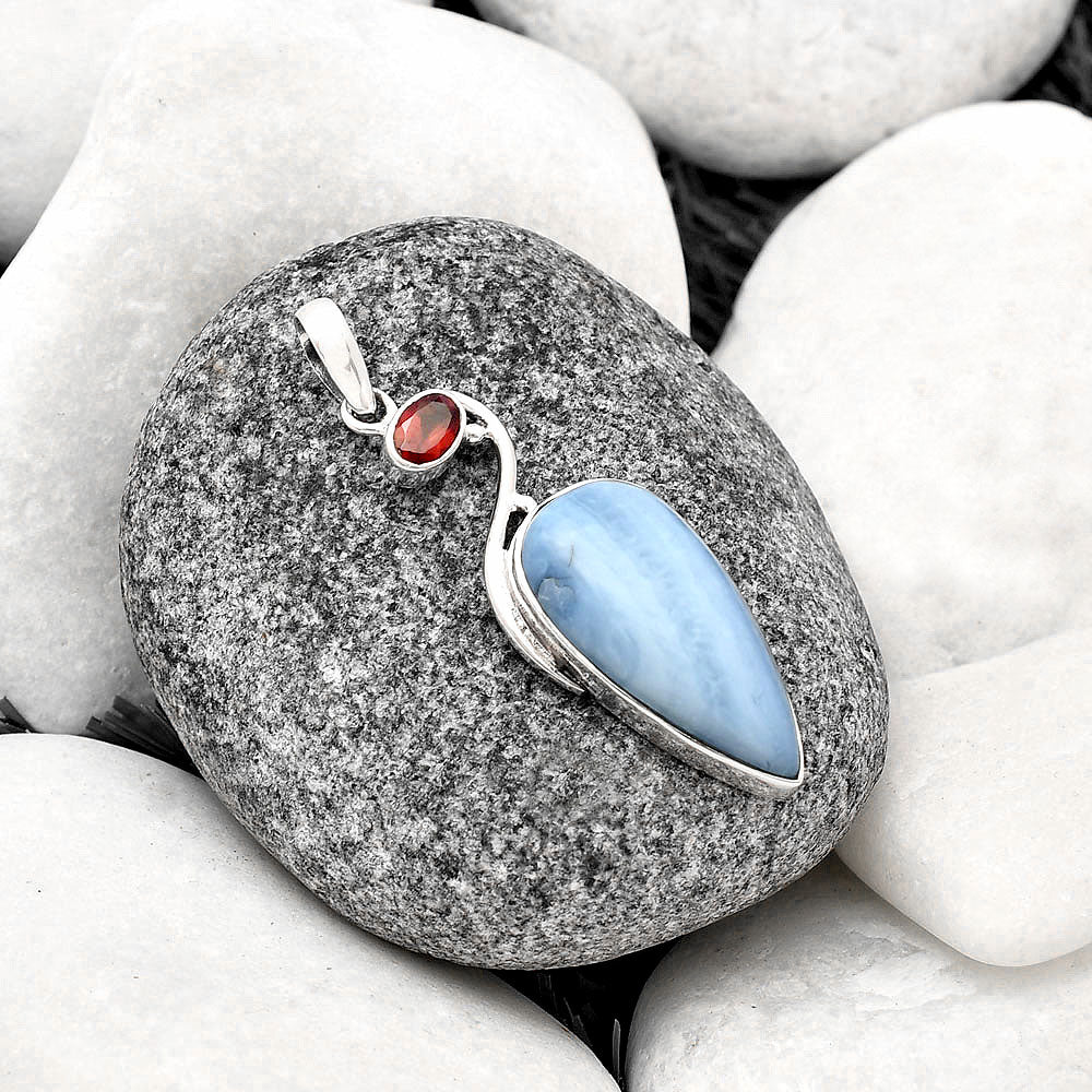 Natural Owyhee Opal & Garnet Pendant P-1026 SDP140934