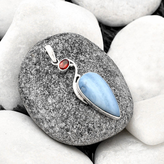 Natural Owyhee Opal & Garnet Pendant P-1026 SDP140934