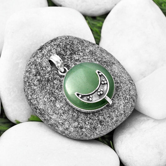 Crescent Moon - Green Aventurine Pendant P-1719 SDP140946