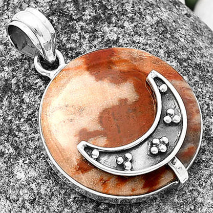 Crescent Moon - Petrified Wood Pendant P-1719 SDP140947