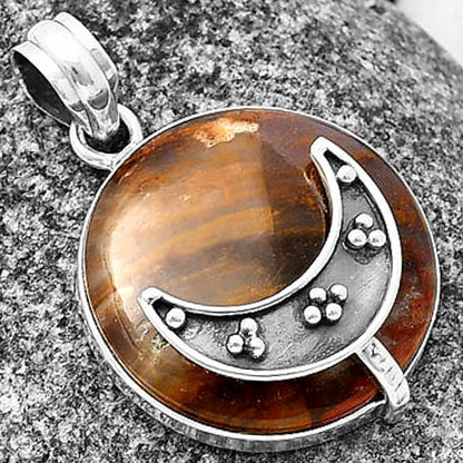 Crescent Moon - Petrified Wood Pendant P-1719 SDP140956