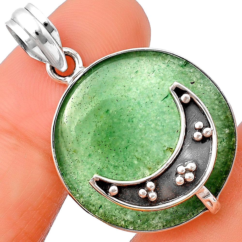 Crescent Moon - Green Aventurine Pendant P-1719 SDP140962