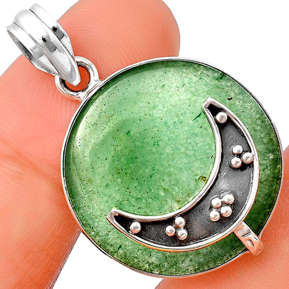 Crescent Moon - Green Aventurine Pendant P-1719 SDP140962