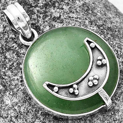Crescent Moon - Green Aventurine Pendant P-1719 SDP140962