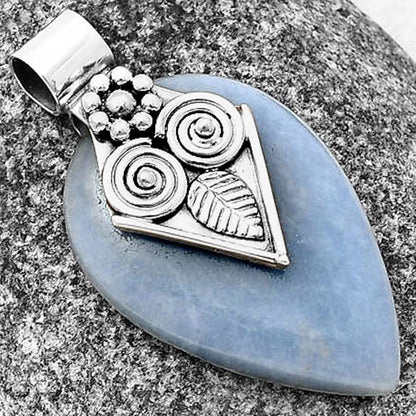 Natural Owl - Angelite Pendant P-1649 SDP140999