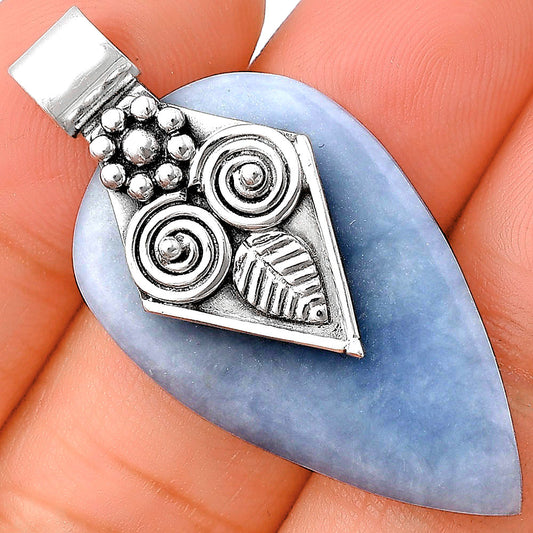 Natural Owl - Angelite Pendant P-1649 SDP141017