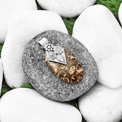 Natural Owl - Turtella Jasper - USA Pendant P-1649 SDP141019