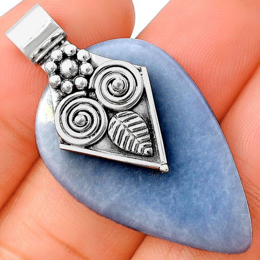 Natural Owl - Angelite Pendant P-1649 SDP141023