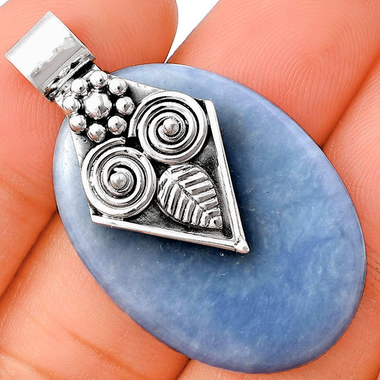 Natural Owl - Angelite Pendant P-1649 SDP141024