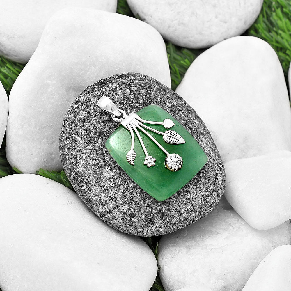 Natural Green Aventurine Pendant P-1647 SDP141235