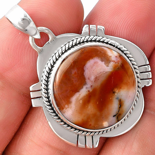 Natural Oregon Red Moss Agate Pendant P-1463 SDP141245