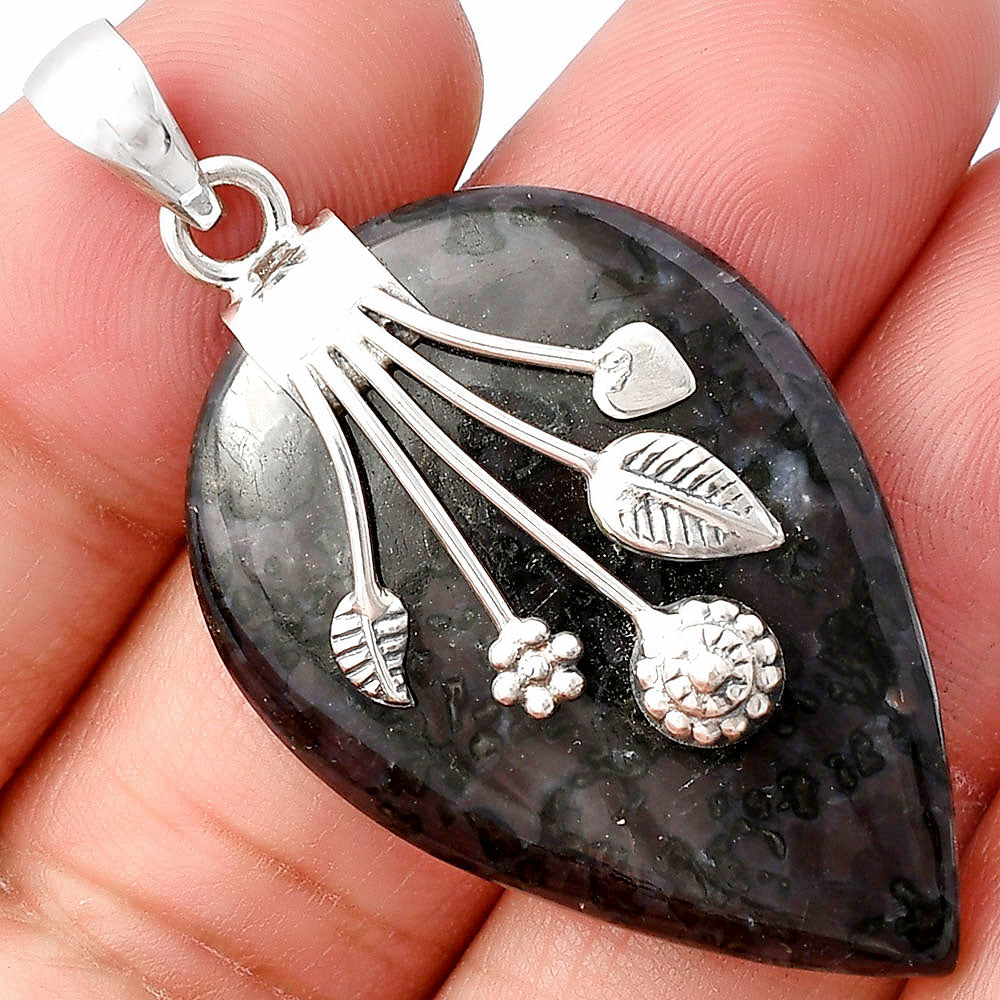 Natural Indigo Gabbro Pendant P-1647 SDP141288