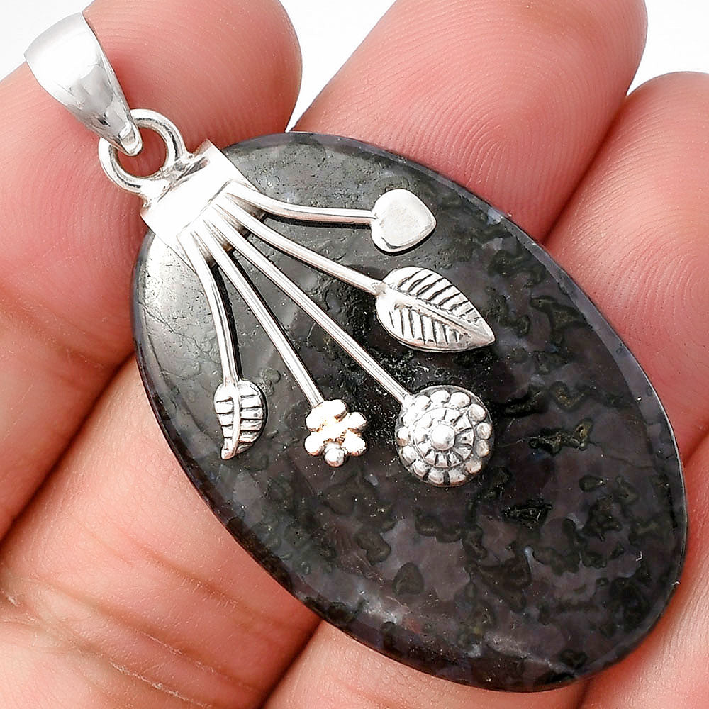 Natural Indigo Gabbro Pendant P-1647 SDP141292