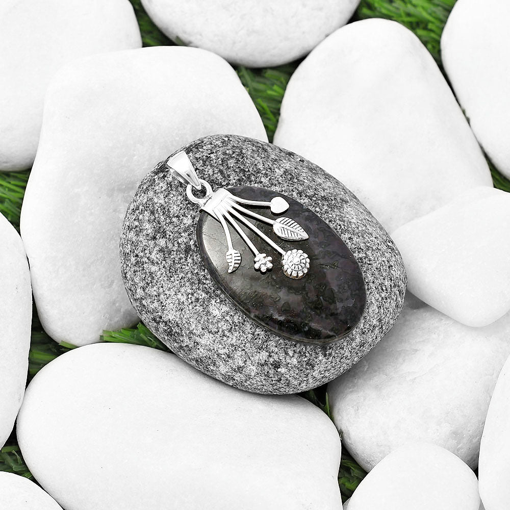 Natural Indigo Gabbro Pendant P-1647 SDP141292