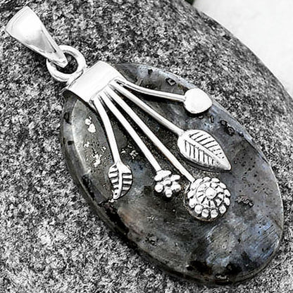 Larvikite Stone - Black Moonstone Pendant P-1647 SDP141305