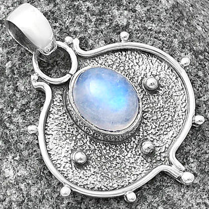 Natural Rainbow Moonstone - India Pendant P-1403 SDP141345