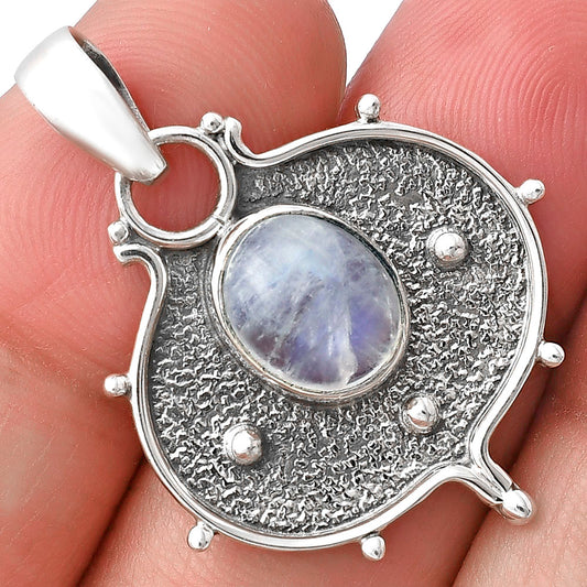 Natural Rainbow Moonstone - India Pendant P-1403 SDP141348