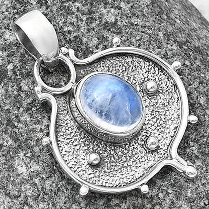 Natural Rainbow Moonstone - India Pendant P-1403 SDP141348