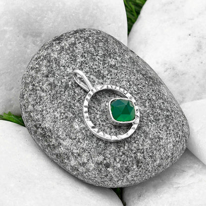 Natural Green Onyx Pendant P-1067 SDP141363