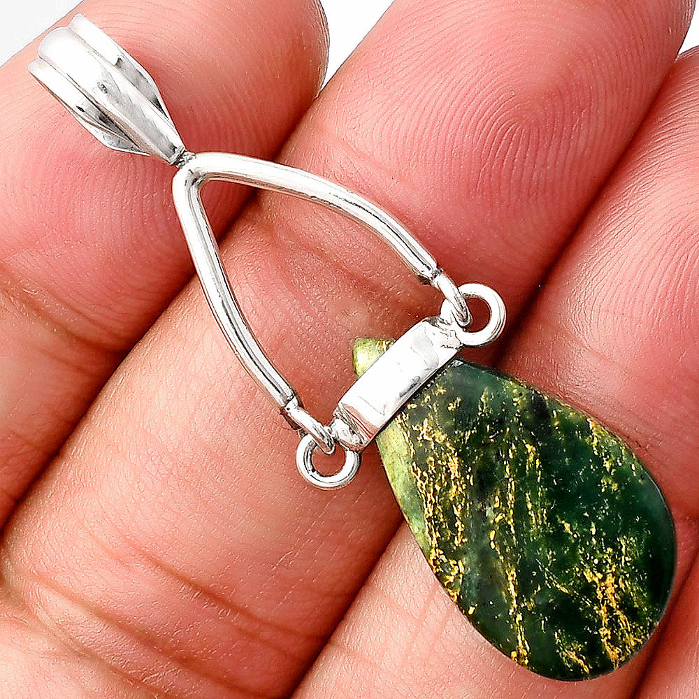 Natural Green Fuchsite Pendant P-1726 SDP141432