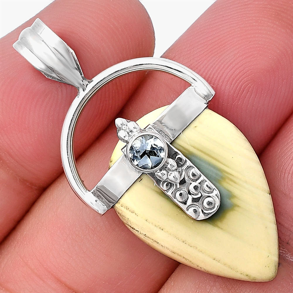 Imperial Jasper & Sky Blue Topaz Pendant P-1723 SDP141661