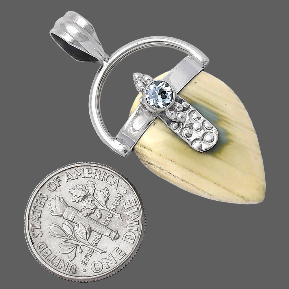 Imperial Jasper & Sky Blue Topaz Pendant P-1723 SDP141661