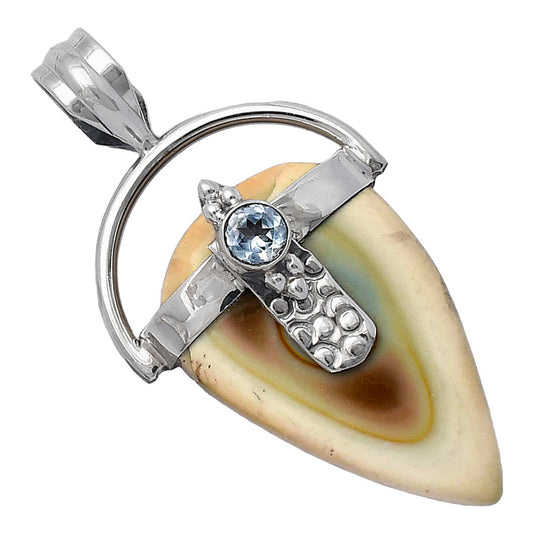 Imperial Jasper & Sky Blue Topaz Pendant P-1723 SDP141672