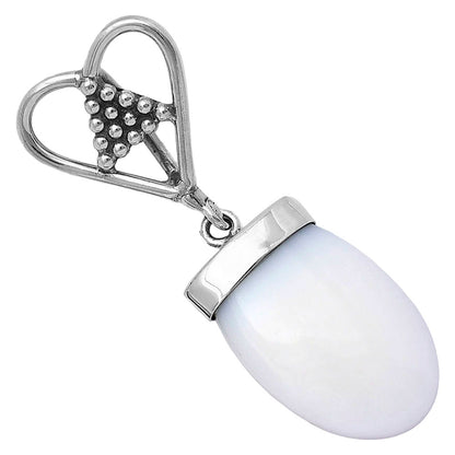 Heart - Natural White Opal Pendant P-1721 SDP141682