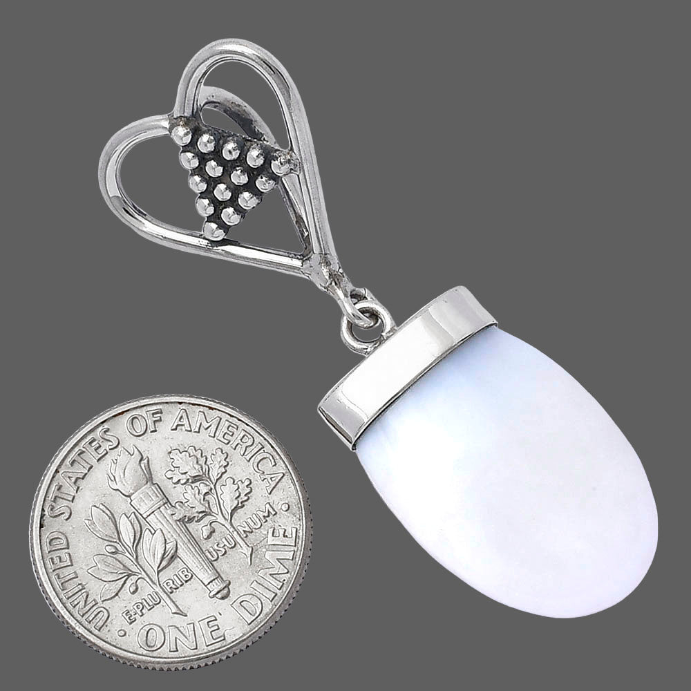 Heart - Natural White Opal Pendant P-1721 SDP141693