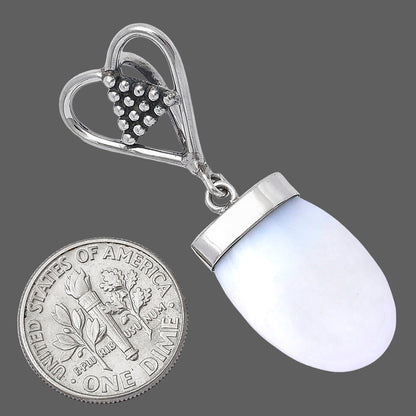 Heart - Natural White Opal Pendant P-1721 SDP141693